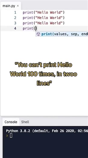 How to write a for loop in python #shorts #programming #pythontutorial