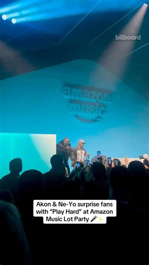 📍Akon and Ne-yo kick off Grammy week with a performance of (Play Hard) at Amazon Music Lot Party