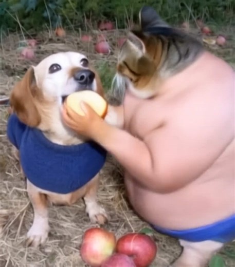 Part 9 | apple dog vs sumo cat🐕🍎🐈 #ai #minimax #appledog #собака #яблоко #🐦🐦🐦🐦🐦🐦🐦