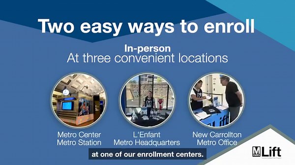 Save 50% off Metrobus and Metrorail trips as a local customer who receives SNAP benefits? Metro Lift has you covered! Enroll online or in person. Watch to learn more, and visit: wmata.com/MetroLift #wmata | Metro Forward | Facebook