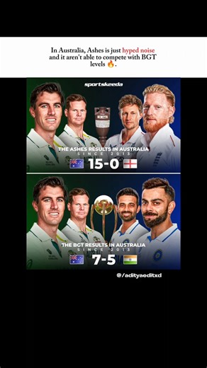 BGT vs ASHES — in Australia, it doesn't even a competition. BGT is far away