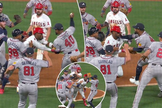 Braves’ Reynaldo Lopez punched Angels’ Jorge Soler in head with ball during shocking brawl