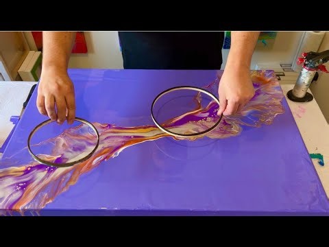 Golden Whirlpool + TWIST of direction; you’ve got to see THIS! Acrylic Pouring Abstract Art Tutorial