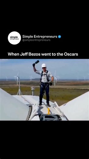 Simple Entrepreneurs. on Instagram: "Jeff Bezos at the Oscars wasn’t just a billionaire showing up on the red carpet, it was a statement. Amazon wasn’t just an e-commerce powerhouse anymore, it was staking its claim in Hollywood, with Manchester by the Sea winning two Academy Awards, the first time a streaming platform took home Oscars for a film it distributed. Bezos’s presence symbolized ambition, innovation, and disruption, proving Amazon could compete with legacy studios and streaming giants