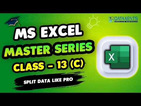 Split data like pro in Excel | Educational video | Ms Excel master series