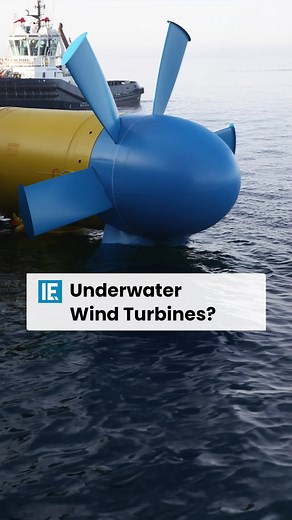 Underwater wind turbines, strategically positioned beneath the ocean's surface, harness the power of tidal currents to generate clean, renewable electricity. #RenewableEnergy #TidalPower #CleanEnergy #SustainableTechnology