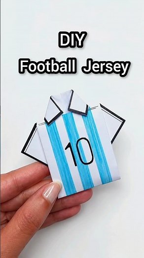 How to Make a Paper Football Jersey ⚽ | Easy Football Origami DIY