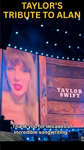 Taylor Swift Honors Alan Jackson at Final Concert in Nashville | Emotional Tribute #Shorts