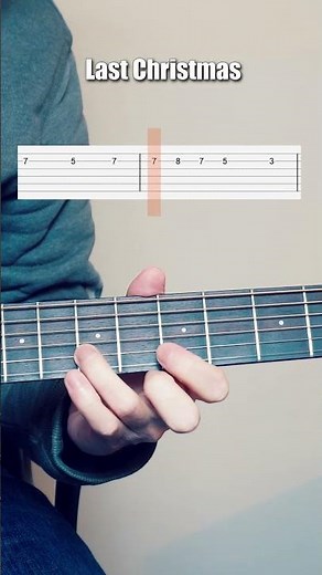 Last Christmas (Wham!) melody #guitar #tutorial