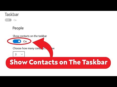 How to Show Contacts on The Taskbar in Windows 10
