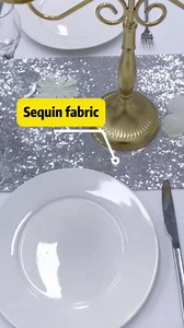 6 Pack Silver Sequin Table Runners, 12x108 inch Party Decor Glitter Table Linens Runner Sparkly Dinner Party Supplies Fabric for Baby Shower Holiday Celebration