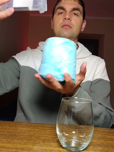 Delicious Iced Coffee with Blue Cotton Candy Recipe