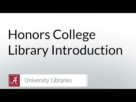 Honors College Library Introduction