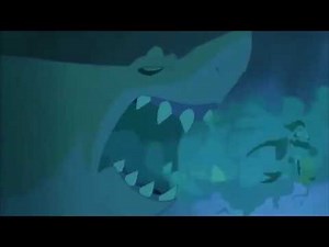 Shark munching, gulping & burping (Slow motion edit) ("Help! I'm a Fish" scene)