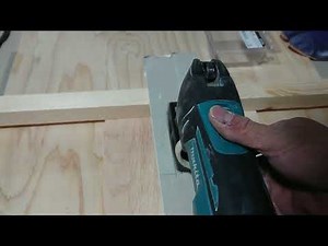 ‪@MakitaProducts‬ #JEFCOM #ジェフコム #スイッチボックスソーアタッチメント と#makita #充電式 マルチツール TM51 で石膏ボード 開口 #大工さん