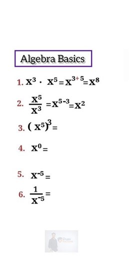 Algebra Basics ✔️✔️ #shortvideo #maths