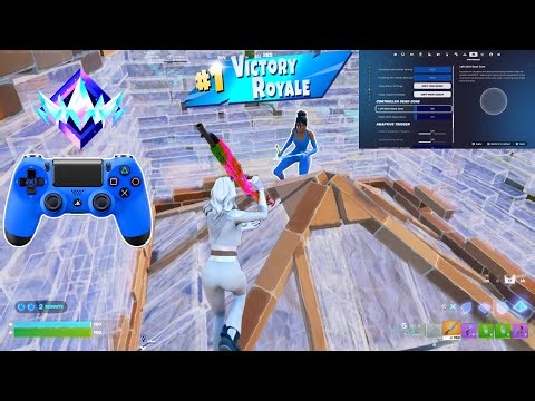 Fortnite Reload | PS4 controller Gameplay + Best controller settings for fast Mechanics Ps4/PC/Ps5