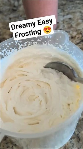 Easy, Delish, and "Healthier" Heavy Whipping Cream Frosting! Only 3 Ingredients! #shorts #viral #fyp