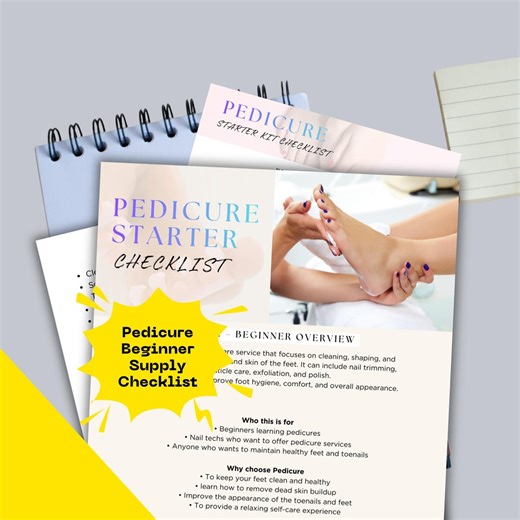 Pedicure Starter Nail Supply Checklist | Tools for Beginners - Etsy