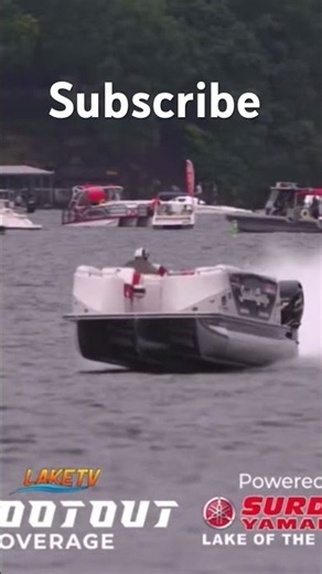 Fastest pontoon boat 114mph speed run world record Brad Rowland Lake Ozarks Shootout Missouri USA