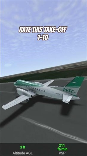 SAAB 340B take-off... #saab340 #newshorts #trending #gameplay #airplane #viral #takeoff