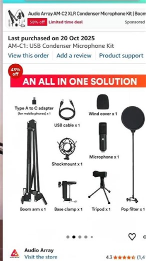 Budget Creator Mic Upgrade: Audio Array AM-C1 (USB Condenser) Unboxing & Sound Test