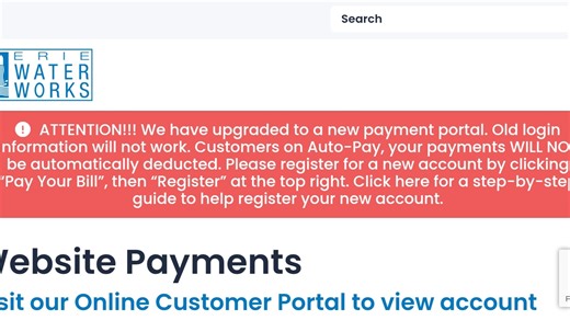 Having trouble with Erie Water Works' new online payment system? Here's how to pay bills