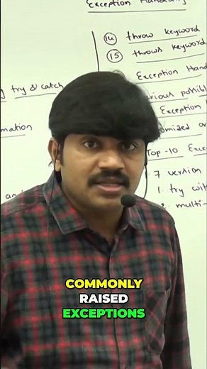 Top 10 Common Exceptions in Interviews & Projects #shorts
