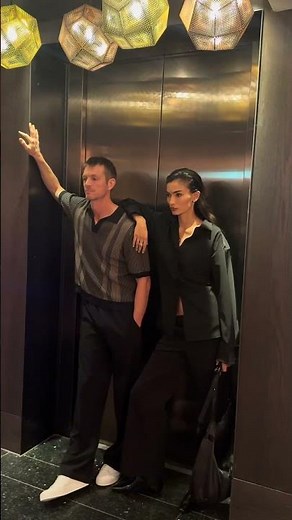 Spotted in Oslo: Joel Kinnaman and Kelly Gale in SS26 # #jlindeberg #joelkinnaman #kellygale #model