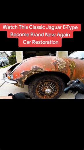 Part-1 | Watch This Classic Jaguar E-Type Become Brand New Again Car Restoration #carrestoration #restorationvideos #vehiclerestoration