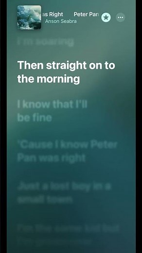 Peter Pan Was Right by Anson Seabra #music #song #lyrics