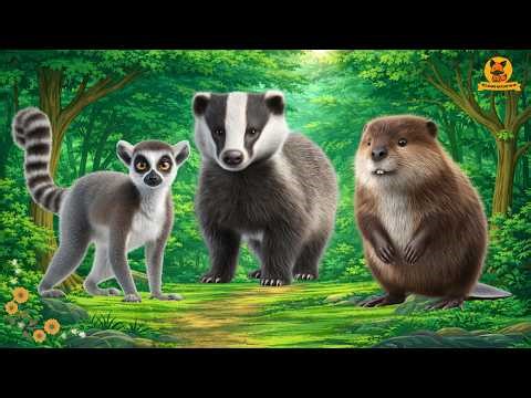 Cute Animal Sounds Compilation: Lemur, Beaver, Badger, Fox – Funny Farm Animal Moments
