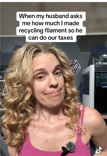 Recycling is expensive… I didn’t realize I was supposed to be “making money” with these things… how are y’all’s taxes looking? #3dprinting #3dprinted #3dprint #3dprinter #recycledfilament