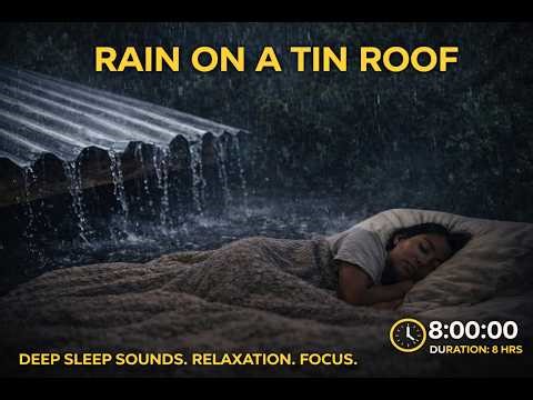Rain On A Tin Roof For Deep Sleep | 8 Hours