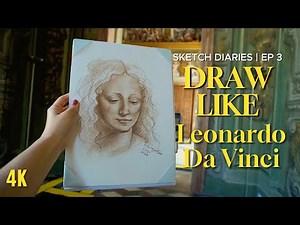 Drawing Like Leonardo da Vinci in a Historic Italian Library | 4K Art Vlog + Museum Visit