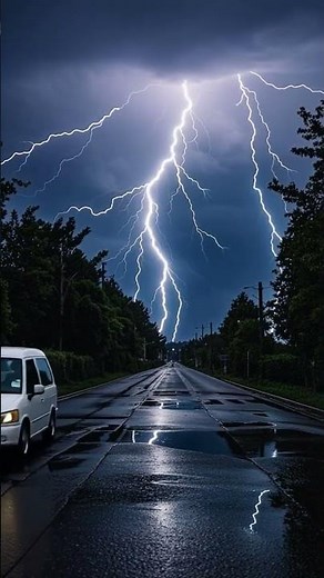 Thunderstorm 🌩️ Night Lights Show 🎥 4
