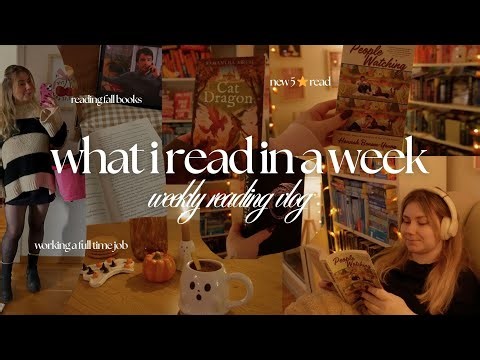 what i realistically read in a week working full time ☕️ | cozy weekly reading vlog 📖