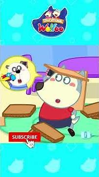 Lucy Doesn't Like Wolfoo's Cardboard Bistro 🥹 Learn to be kind to your family 💖 #cardboard #wolfoo