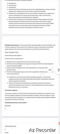 class 11 Biology chapter 1, the living world , notes .like and subscribe for more study material😊
