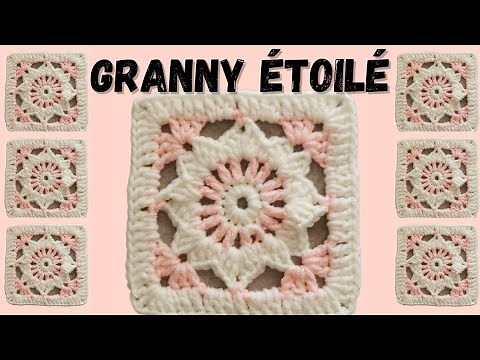 carré GRANNY au crochet