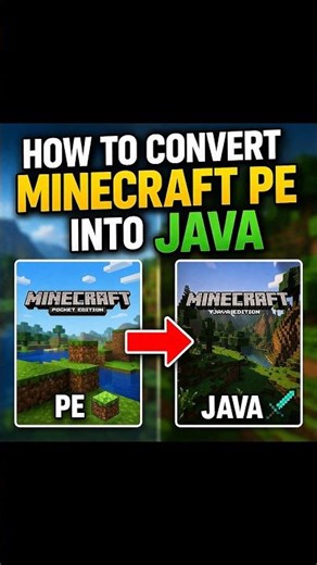 How To Convert Minecraft Pe Into Java #viral
