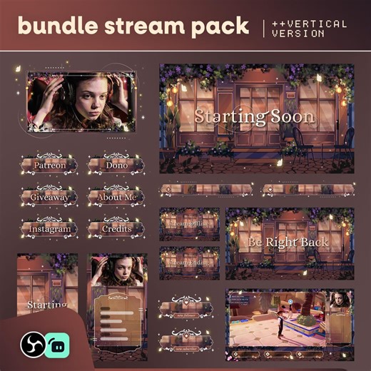 Animated Lantern Lit Cafe Stream Overlay: Warm Cozy Café for Twitch and Obs/streamlabs - Etsy