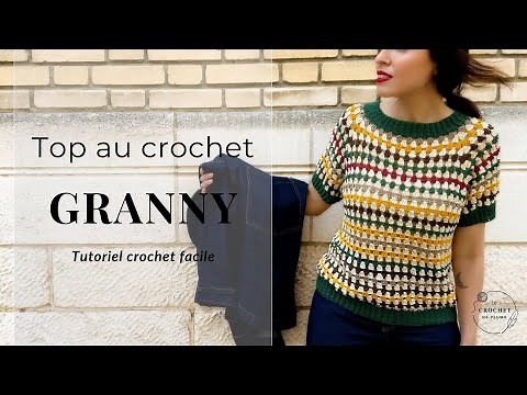 Crochet Top Easy Tutorial | Granny Square Crochet Pattern | DMC Natura Just Cotton Yarn | Free Pa...