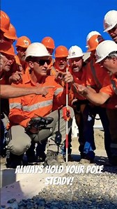 Always hold your prism pole steady or else… #surveyor #surveylife #construction