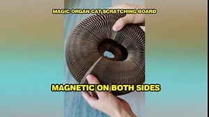 Cat Scratchers Magic Organ Cat Scratching Board with a Bell Ball,CATISM Interactive Cat Scratcher Toy, Foldable Cat Scratch Board Cat Toy Recyclable
