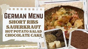 2.9K views · 139 reactions | It’s a full meal sure to satisfy all of your taste buds. Slow cook some short ribs in the dutch oven with sauerkraut for a one pan meal (with meat falling off the bone!). Fry up some bacon to use for a sweet and sour hot potato salad and end the night with Tim’s favorite recipe from childhood: his mom’s chocolate cake with chocolate icing, from scratch! | Tim Farmer's Country Kitchen | Facebook