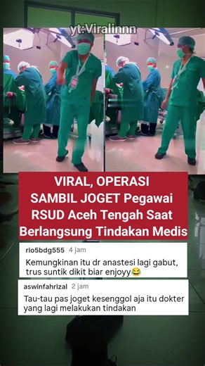 pegawai rumah sakit joget saat operasi berlangsung