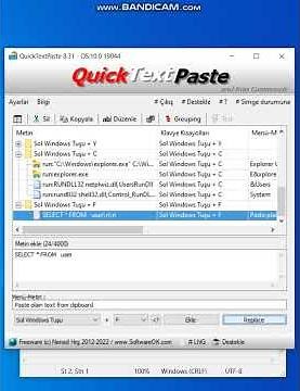 KLAVYE KISA YOLU PROGRAMI (QUICK-TEXT-PASTE)