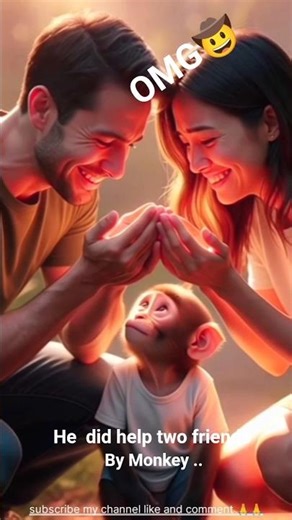 🤠🤠 monkey help to two friends 🤠🤠#shorts#tendingshorts#viralshorts#monkey