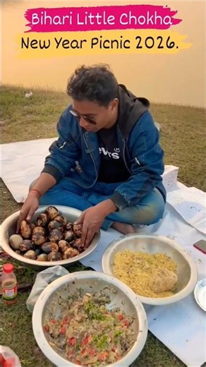 Litti chokha - Picnic New Year 2026 #littichokha #bihari #newyear2026